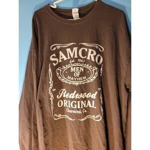 Samcro Men Of Mayhem Redwood Charming, CA Long Sleeve Motorcycle Shirt Size 2XL